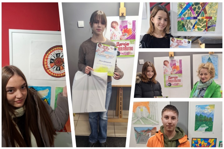 Награђени и похваљени са својом наставницом Милицом Пантић